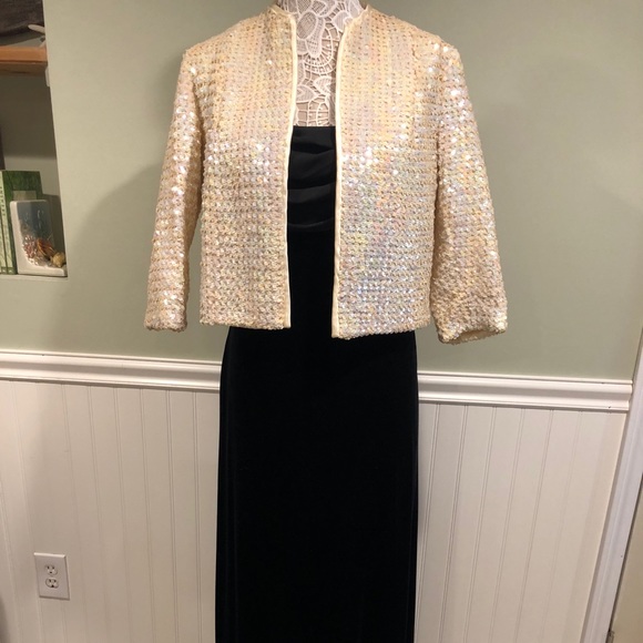 Vintage 1955-63 Cropped, 3/4 Sleeve Sequin Jacket - Picture 2 of 9